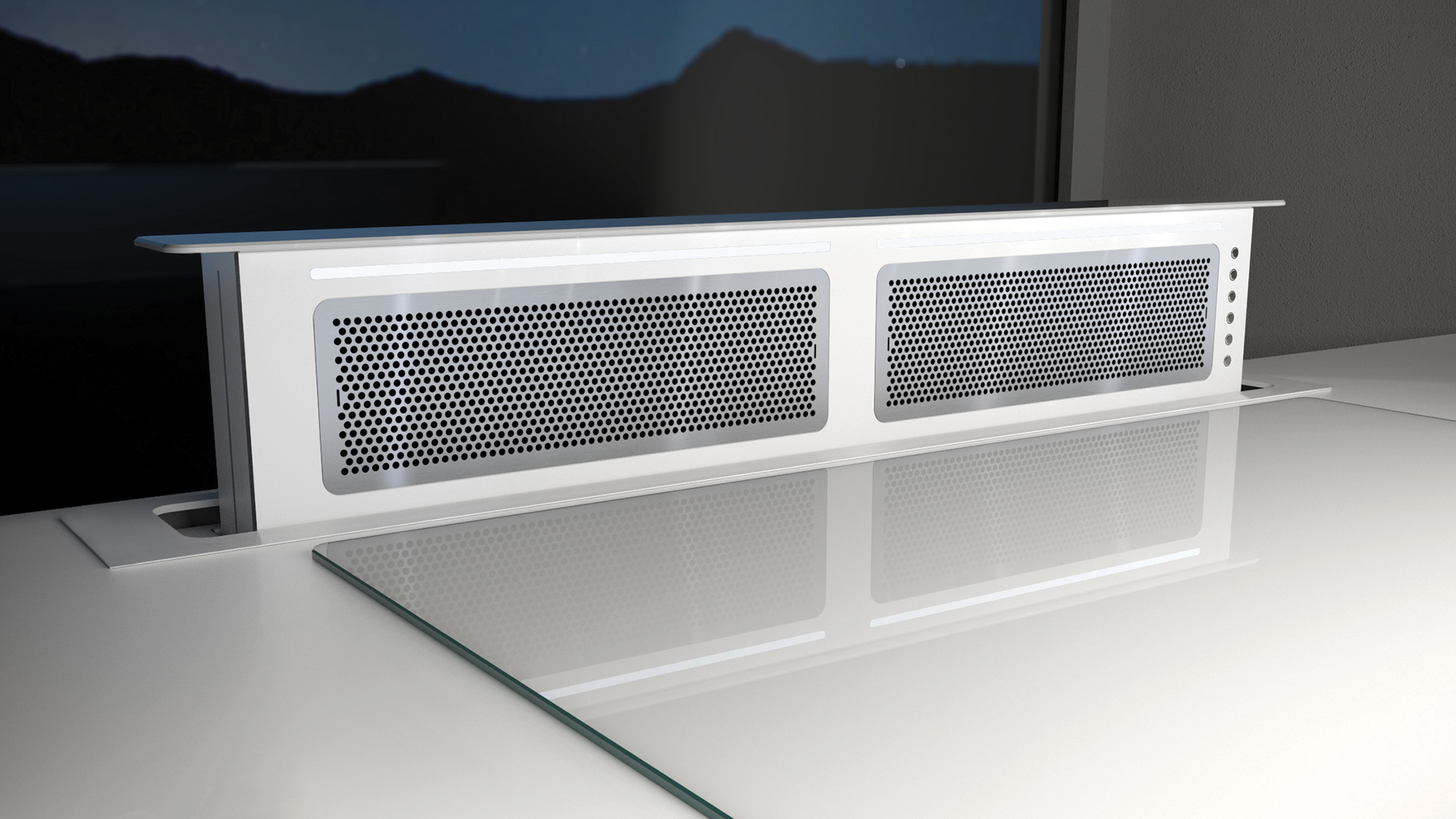 downdraft hood manual opening