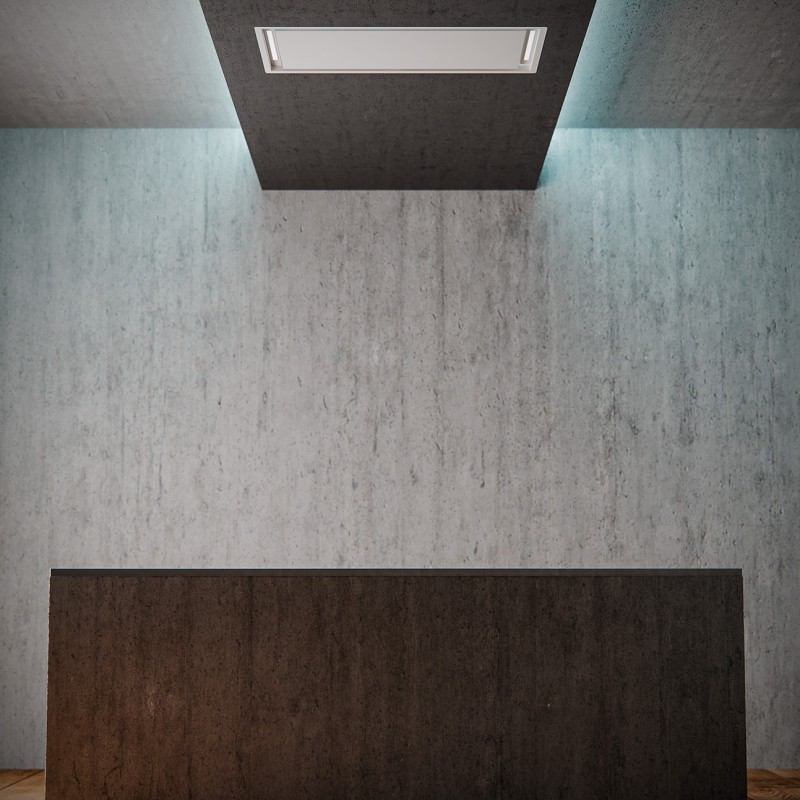 ceiling hood white satin