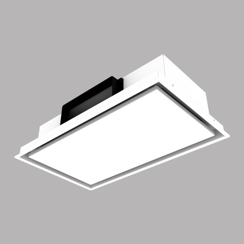 Filtering kit for built-in ceiling hoods