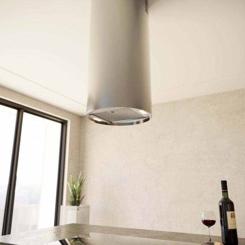 SIRIUS SU407 cylindrical island rangehood