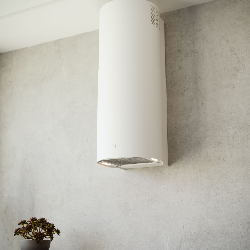 MO209 wall rangehood white matt finishing