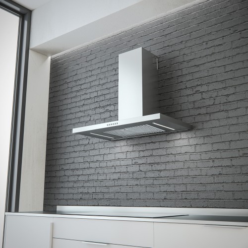 SIRIUS SL92 t-shape wall rangehood with semi-baffle filter